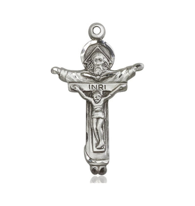 Large Trinity Father, Son & Holy Spirit Rosary Pewter Crucifix Parts, Bliss Manufacturing