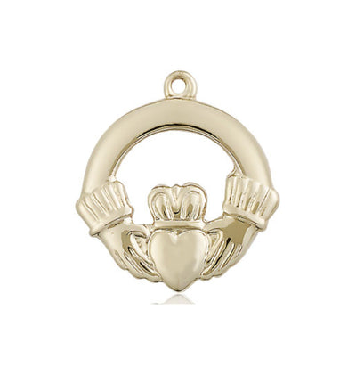 Sterling Silver Irish Knot Claddagh Medal Necklace, Bliss Manufacturing