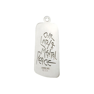 Our Lady of Mental Peace Back of Medal, pewter / sterling silver / gold-filled, Bliss Manufacturing