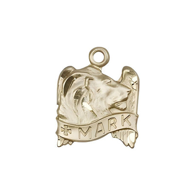 St. Mark and Lion with Wings 14kt Gold Medal, measures 5/8-inch tall by 1/2-inch wide, comes with gift box, Bliss Manufacturing