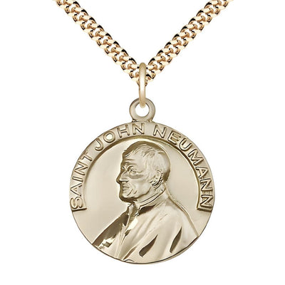 St. John Neumann Round Gold-filled Medal, Bliss Manufacturing