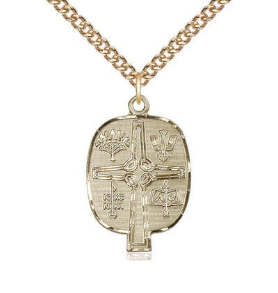 Religious Presbyterian Gold-filled Medal Necklace w/Gold-filled Chain, Bliss Manufacturing