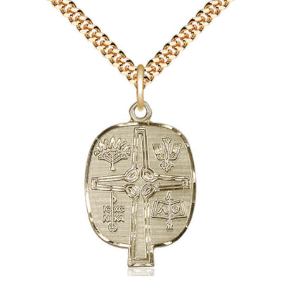 Religious Presbyterian Gold-filled Medal Necklace w/Plated Chain, Bliss Manufacturing
