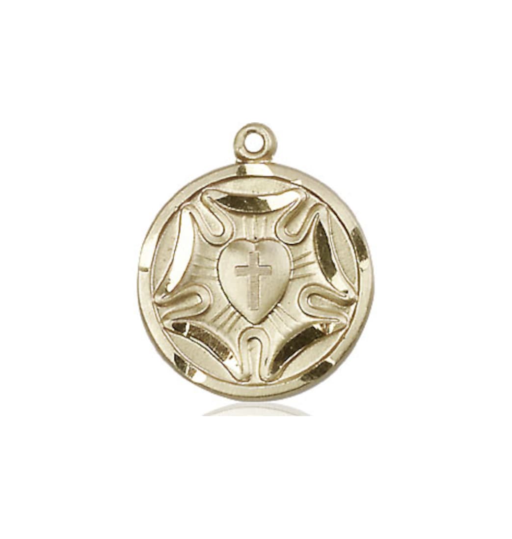 Bliss Manufacturing 14kt Gold Lutheran Pendant Medal Only,