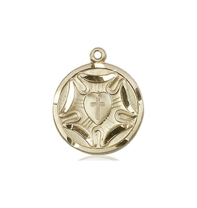 14kt Gold Lutheran Pendant Medal Only, Bliss Manufacturing