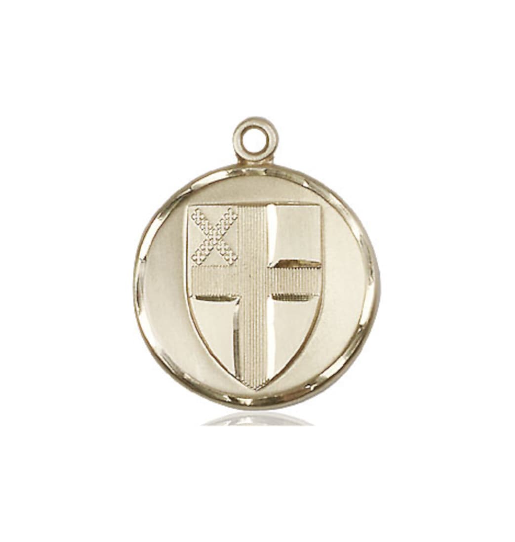 Bliss 14kt Gold Episcopal Pendant Medal Only,