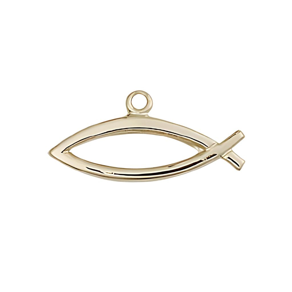 Bliss Christian Fish 14kt Gold-filled Medal, 3/8-inch tall by 3/4-inch wide