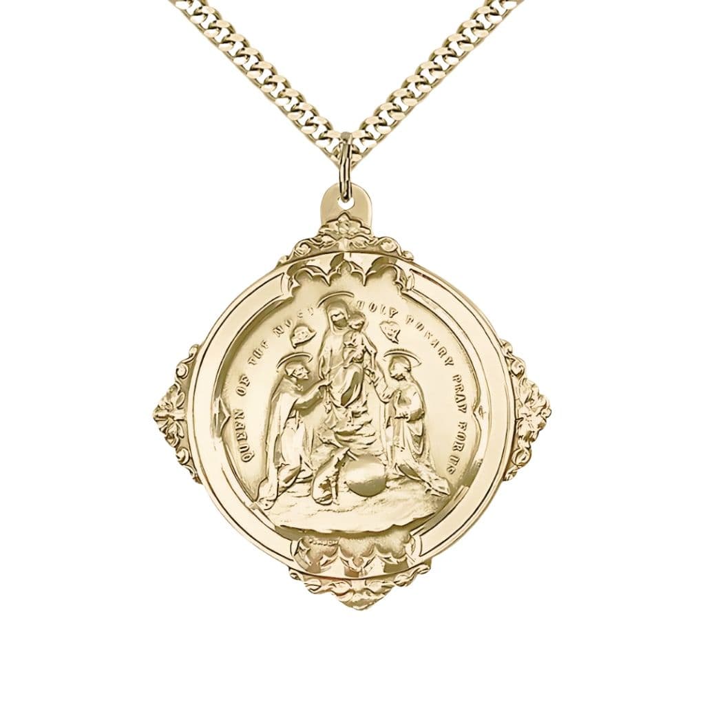 Bliss Our Lady of the Holy Rosary 14kt Gold-filled Pendant with Chain,