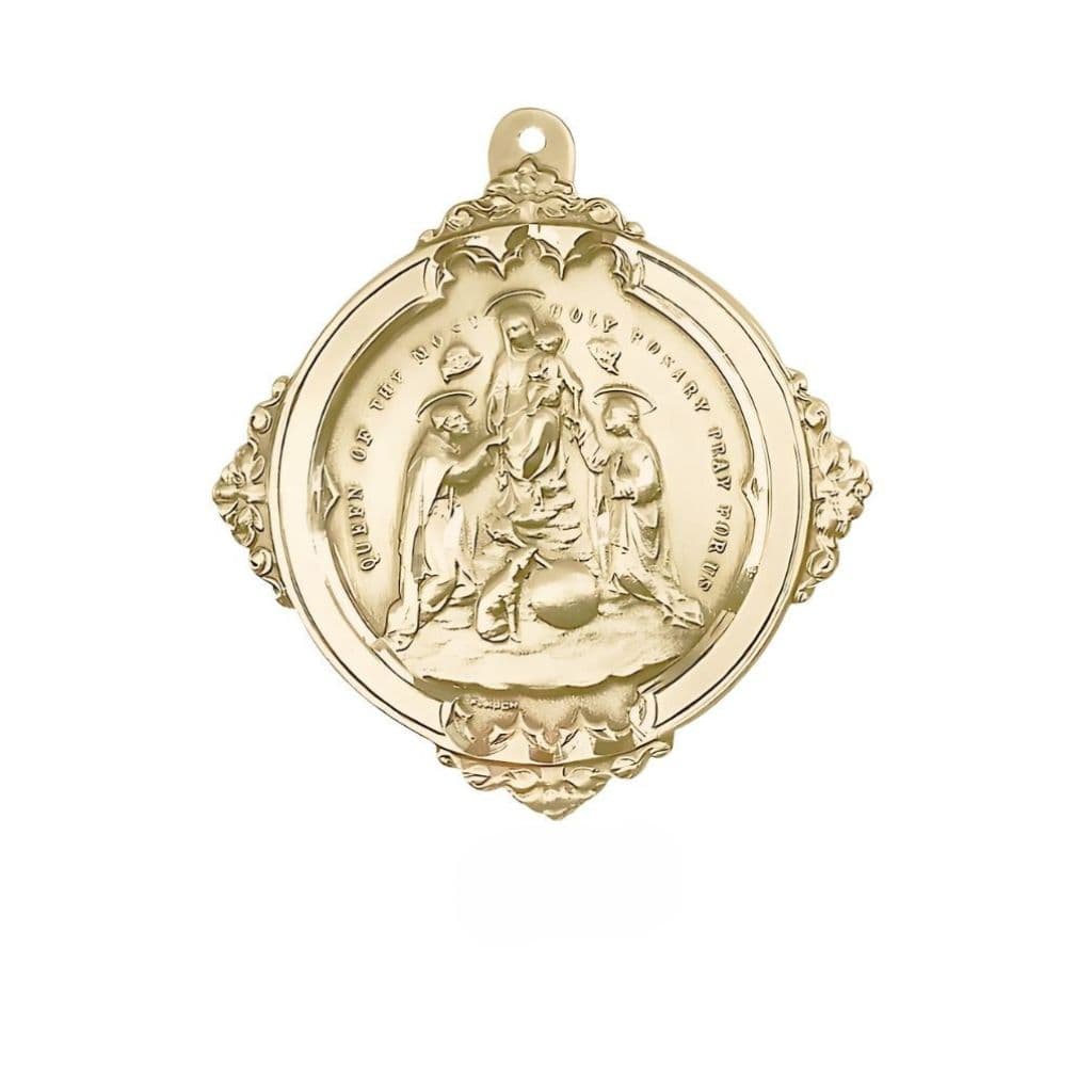 Bliss Our Lady of the Holy Rosary 14kt Gold Pendant,