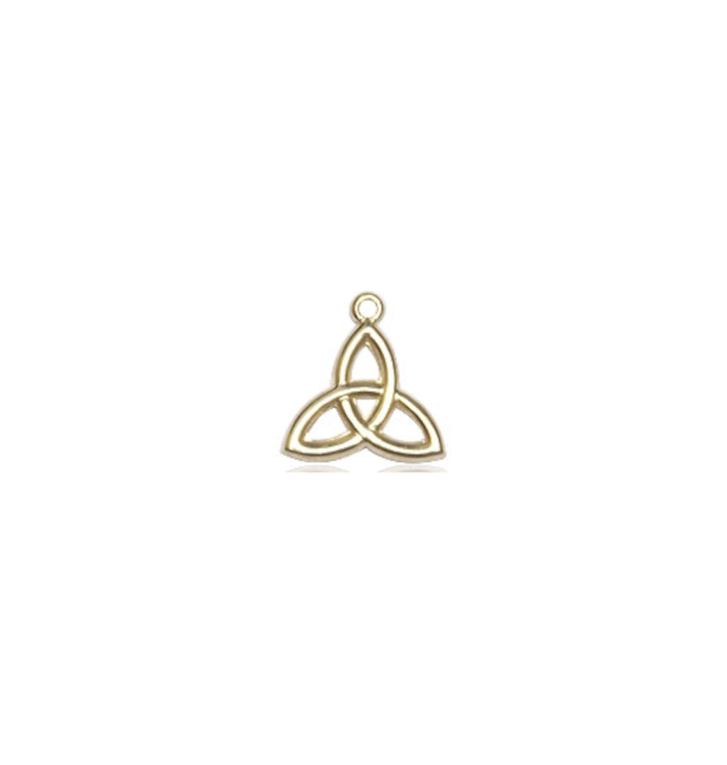 Bliss Small 14kt Gold Irish Trinity Irish Knot Medal,