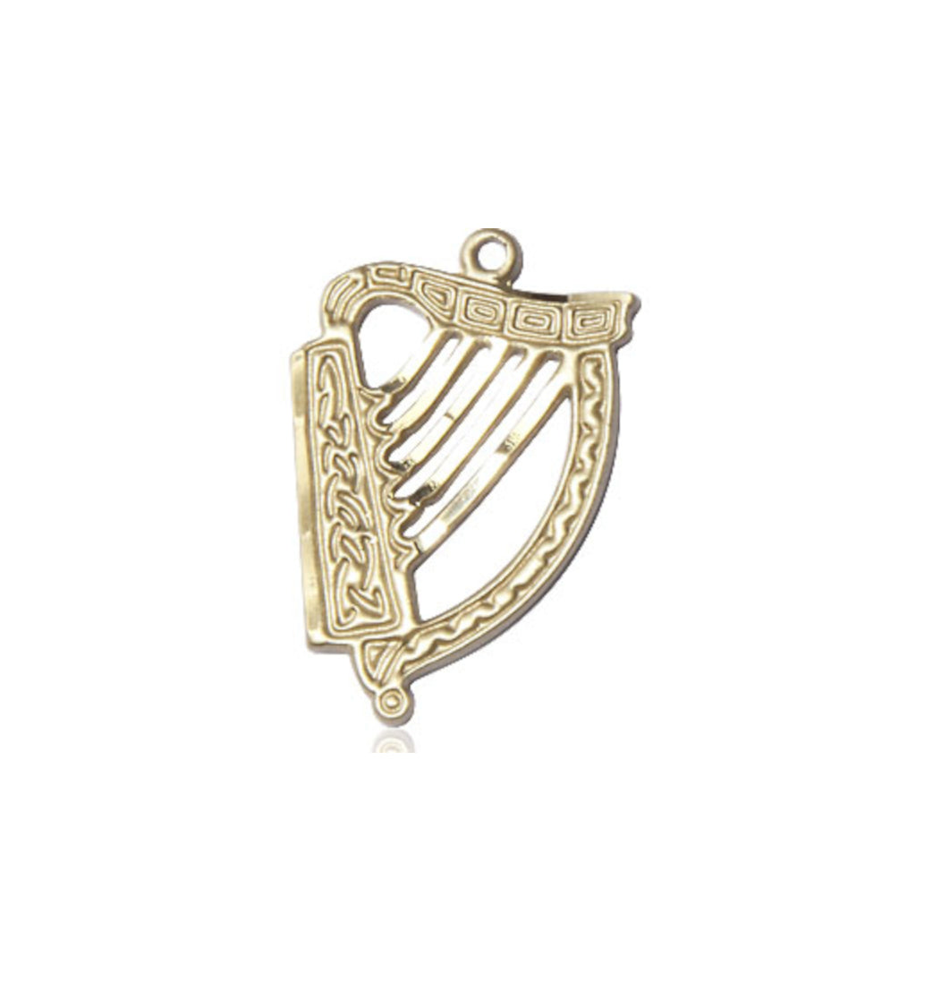 Bliss Manufacturing 14kt Gold Irish Harp Medal,