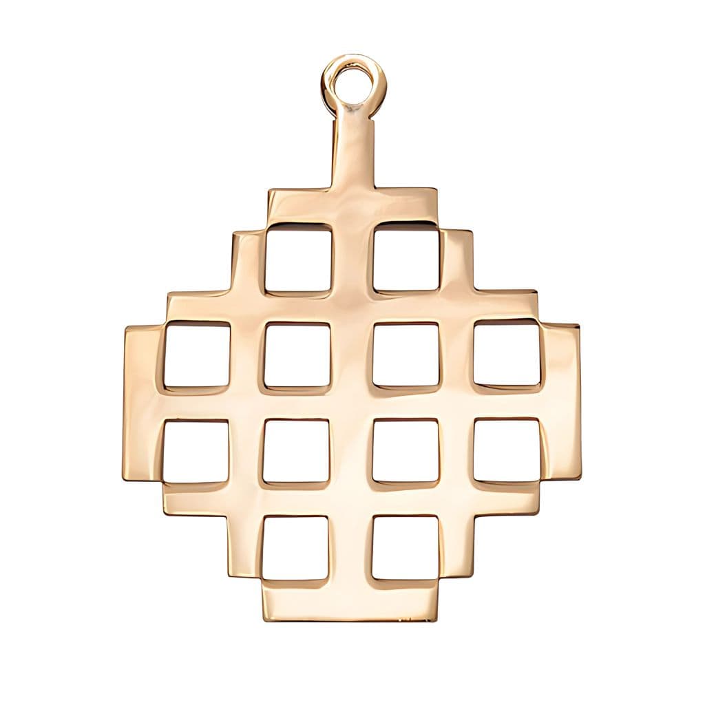 Bliss 14kt Gold Jerusalem Cross Extra Large Medal, Measures 2 3/8-inch tall by 2-inch wide