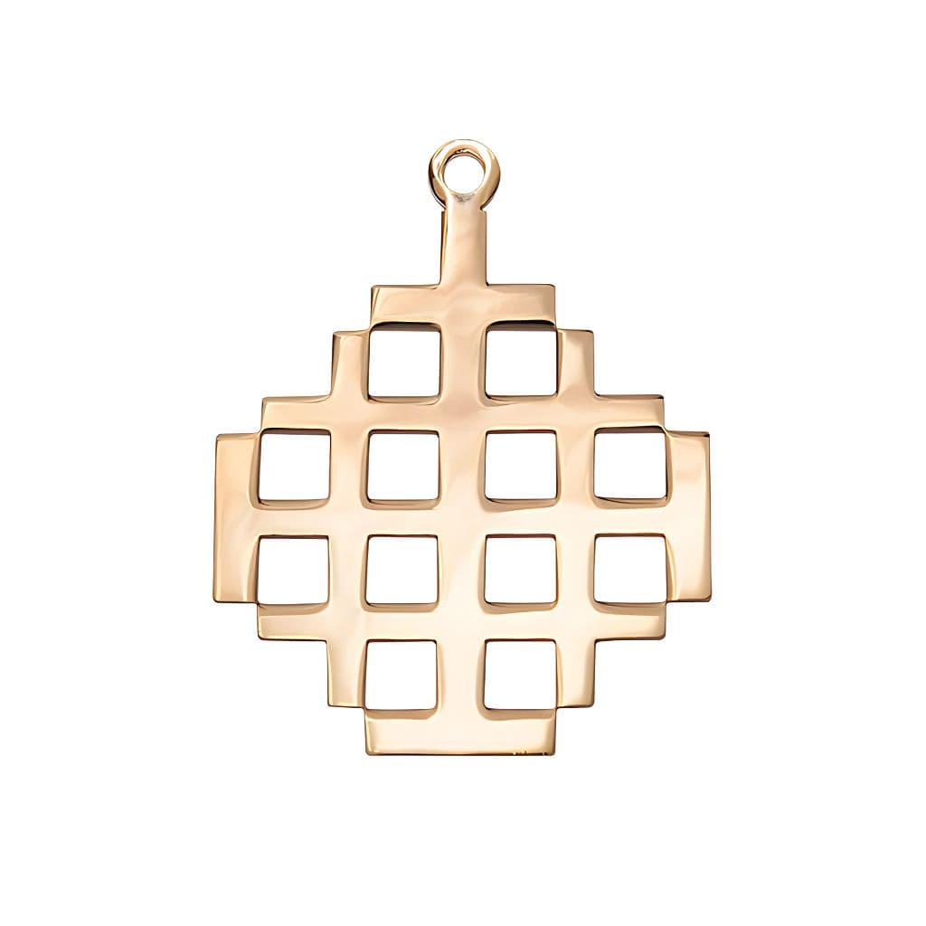 Bliss Jerusalem Cross Large 14kt Gold Medal, Measures 1 3/8-inch tall by 1 1/8-inch wide