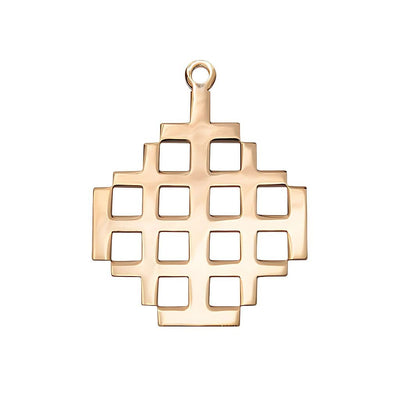 Jerusalem Cross Large 14kt Gold Medal, Measures 1 3/8-inch tall by 1 1/8-inch wide, Bliss Manufacturing