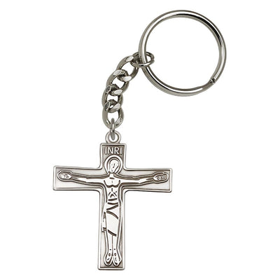Pewter Cursillo Crucifix Key Chain, Made in USA, Bliss Manufacturing