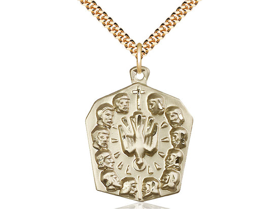 Bliss Manufacturing 12 Apostles Gold-filled Pendant w/Chain