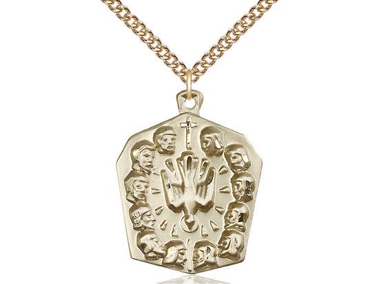 Bliss Manufacturing 12 Apostles Gold-filled Pendant w/Chain