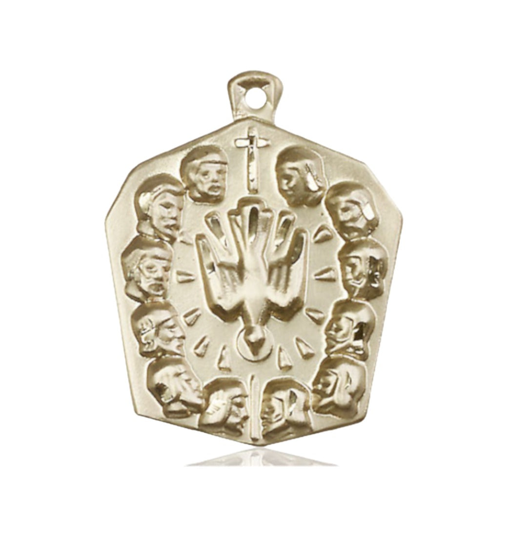 Bliss Manufacturing 12 Apostles 14kt Gold Medal Pendant Only,