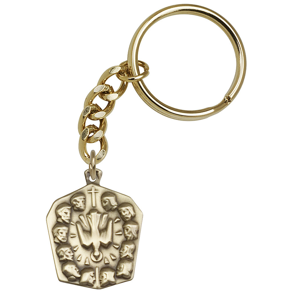 Gold Twelve Apostles of Jesus Key Chain