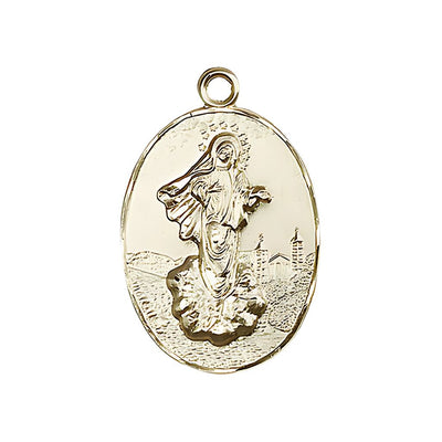 Our Lady of Medugorje 14kt Gold 1 3/8-inch Pendant, Bliss Manufacturing