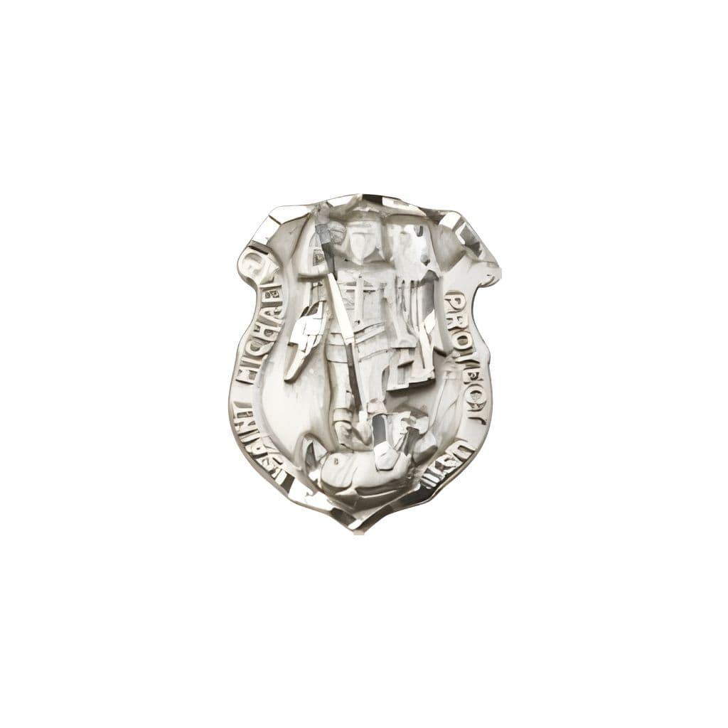St. Michael the Archangel with this sterling silver lapel pin, measures 5/8 x 3/8. Deluxe gift box.
