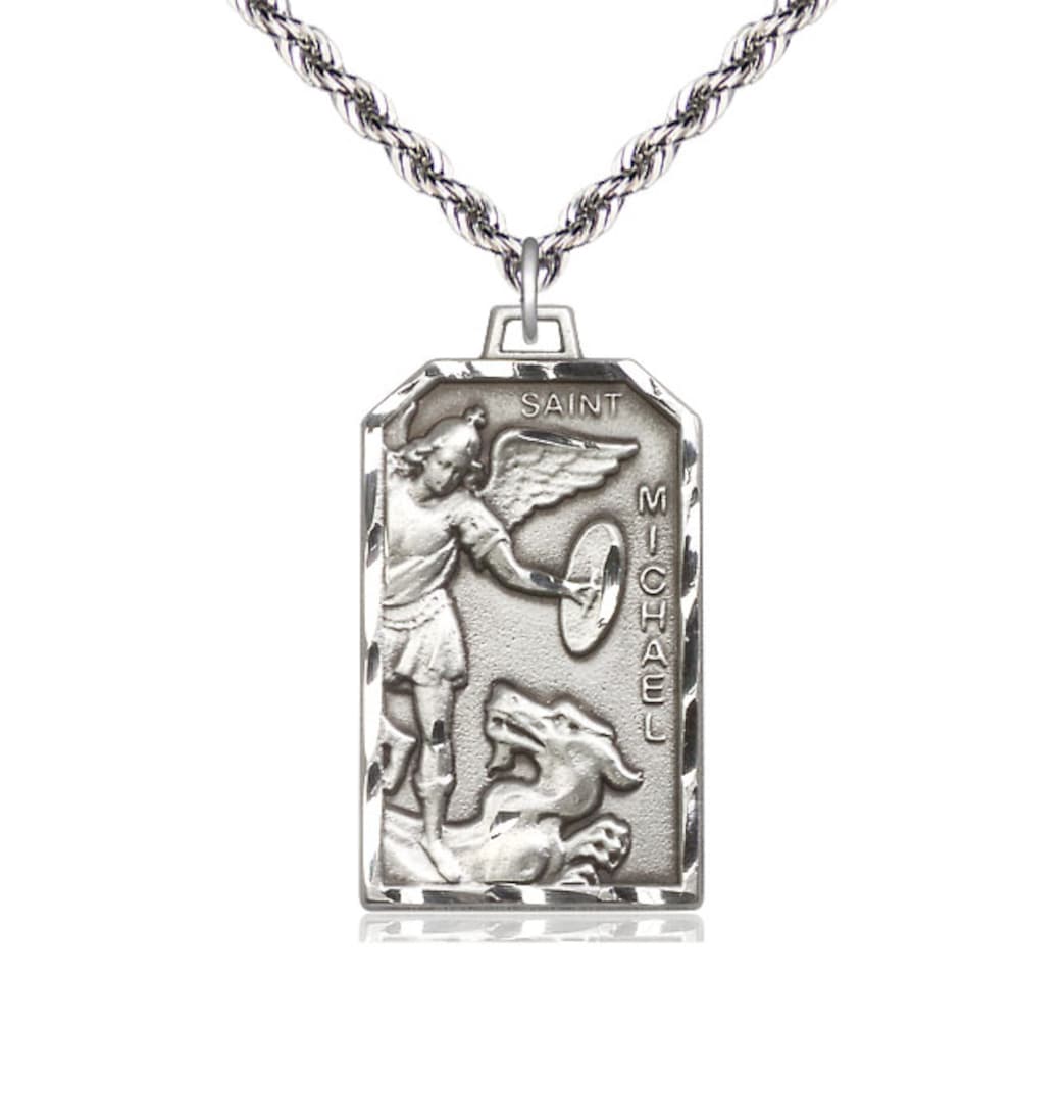 Bliss Sterling Silver Pendant on a Light Rhodium French Rope Chain,