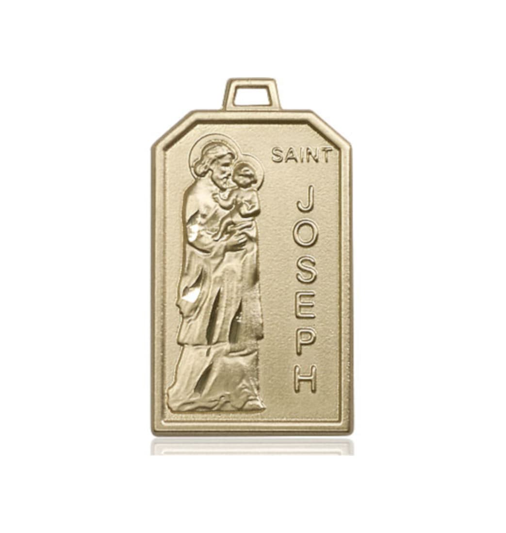 Bliss Manufacturing St Joseph Patron of Carpenters 14kt Gold Medal,