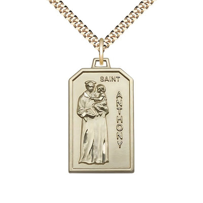 St. Anthony Medal in 14kt Gold-filled, 1 1/8-inch x 5/8-inch, Patron Saint of Lost Items, Bliss Manufacturing