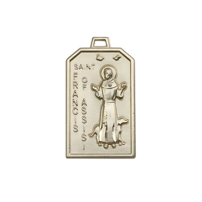 St. Francis of Assisi 14kt Gold Medal, 1 1/8-inch, Bliss Manufacturing
