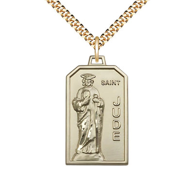 St. Jude gold-filled medal necklace with 24" chain and gift box, Bliss Manufacturing