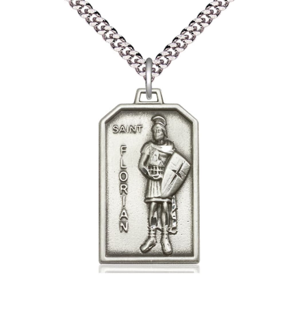 Bliss Manufacturing St Florian Patron of Firefighters Medal Pendant,