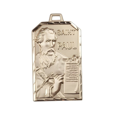 St Paul Patron Saint of Publishers and Reporters Medal Pendant, 14kt gold, Bliss Manufacturing