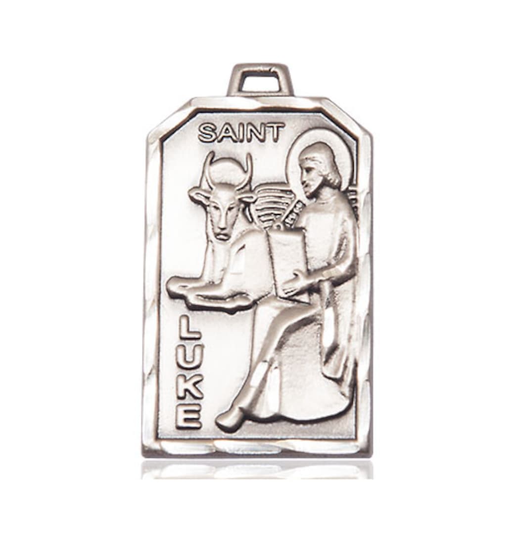 Bliss St Luke Patron Saint of Physicians and Painters Sterling Silver Medal,