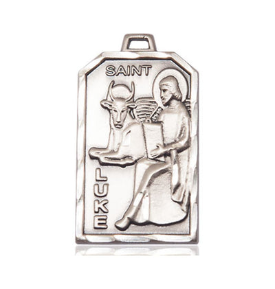 St Luke Patron Saint of Physicians and Painters Sterling Silver Medal, Bliss Manufacturing