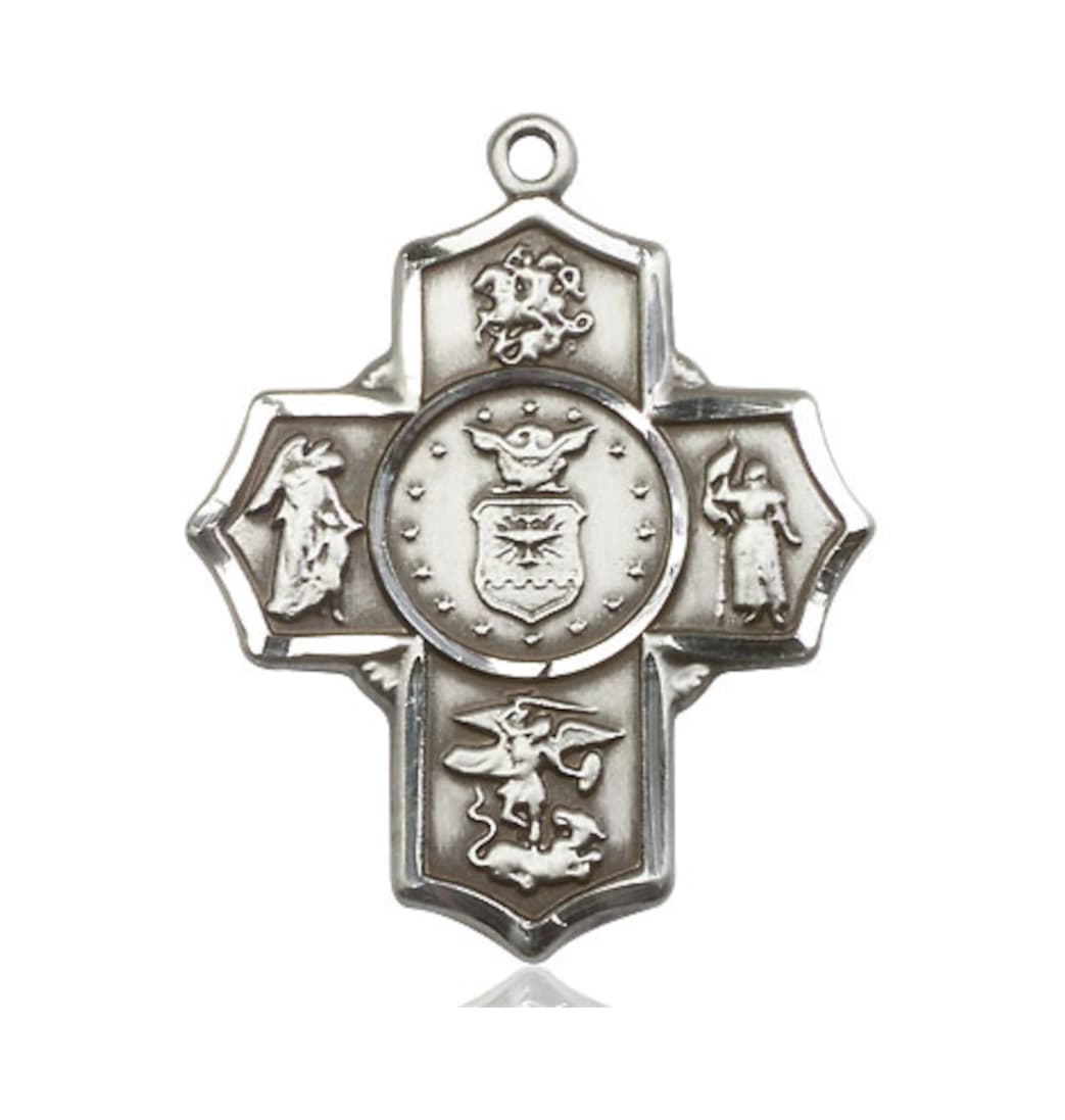 Bliss Air Force 5-Way Cross Medal Necklace,