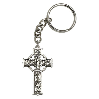 Pewter Irish Celtic Cross Key Chain, Bliss Manufacturing