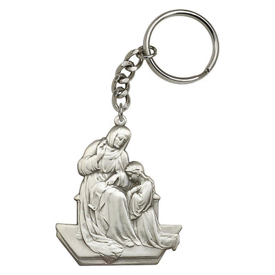 Pewter St Ann and Mary Figure Shaped Key Chain, Bliss Manufacturing