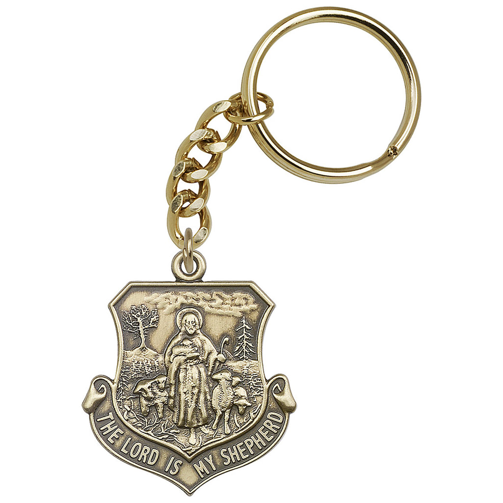 Gold The Lord Is My Shepherd Key Chain