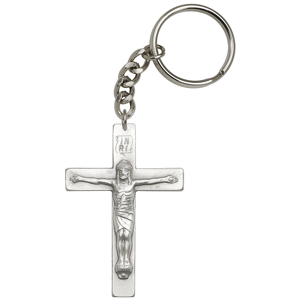 Bliss Pewter INRI Crucifix Key Chain