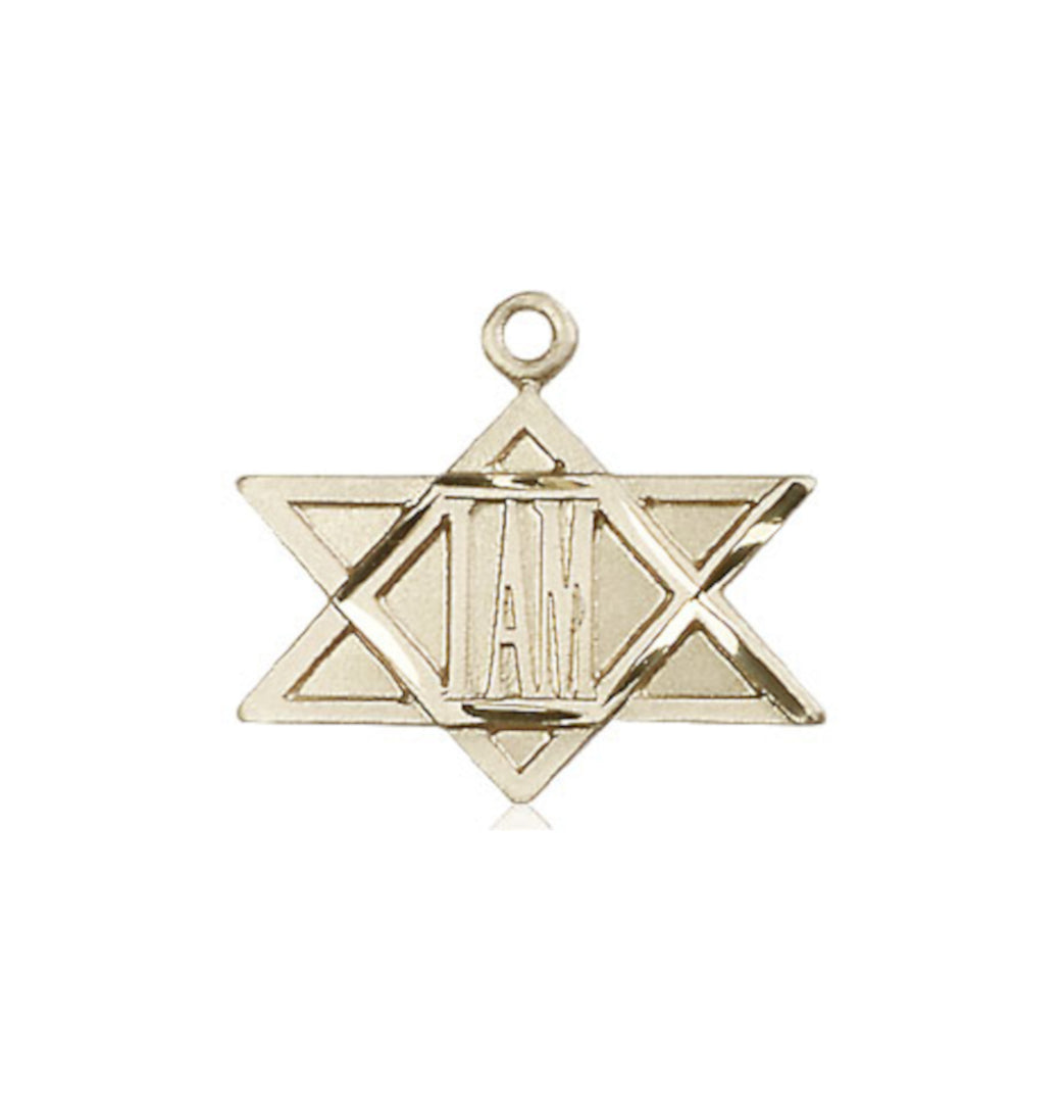 Bliss Manufacturing 14kt Gold I Am / Star of David Medal,