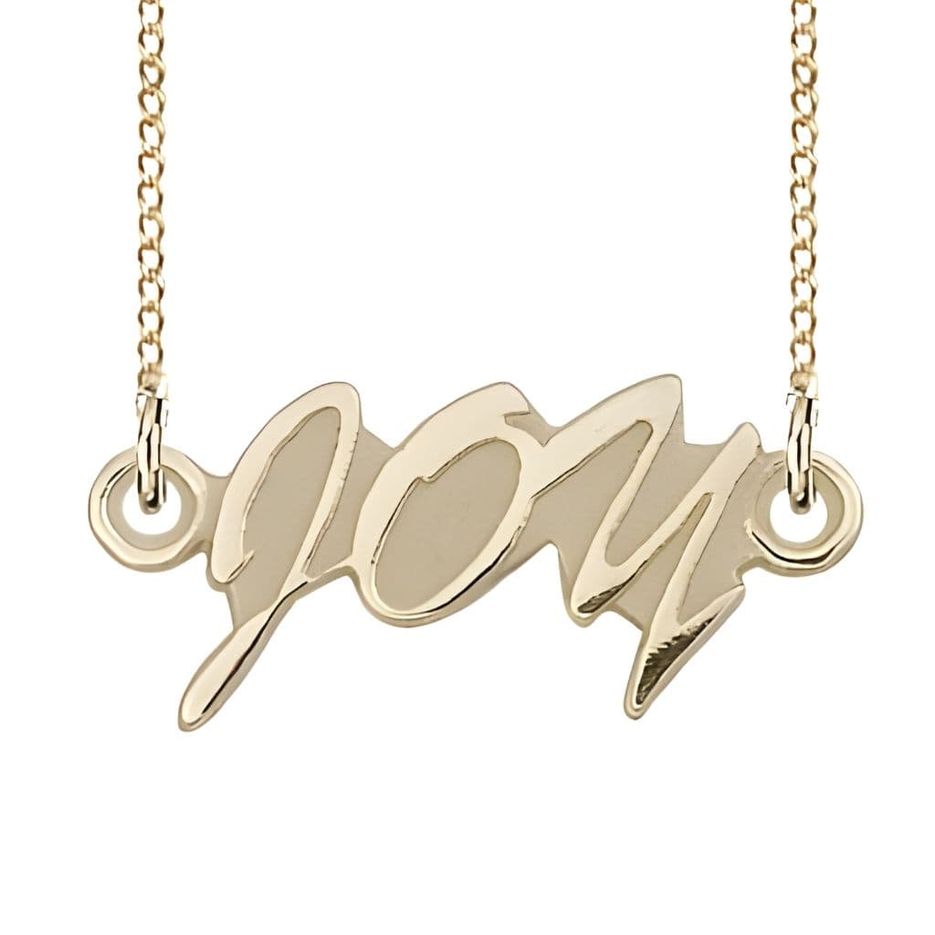 Bliss Joy Design Medal 14kt Gold-filled Medal with Gold-filled Chain, Measures 3/8-inch tall by 1-inch wide