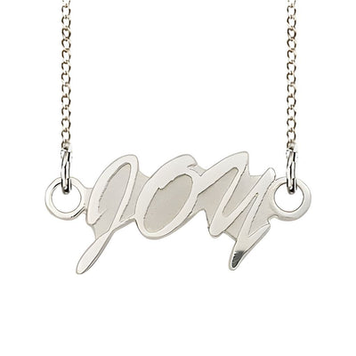 Joy Design Medal Sterling Silver Medal with Sterling Chain, Measures 3/8-inch tall by 1-inch wide, Bliss Manufacturing