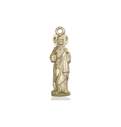 Sacred Heart of Jesus Figure Shape Pendant, 14kt gold, Bliss Manufacturing