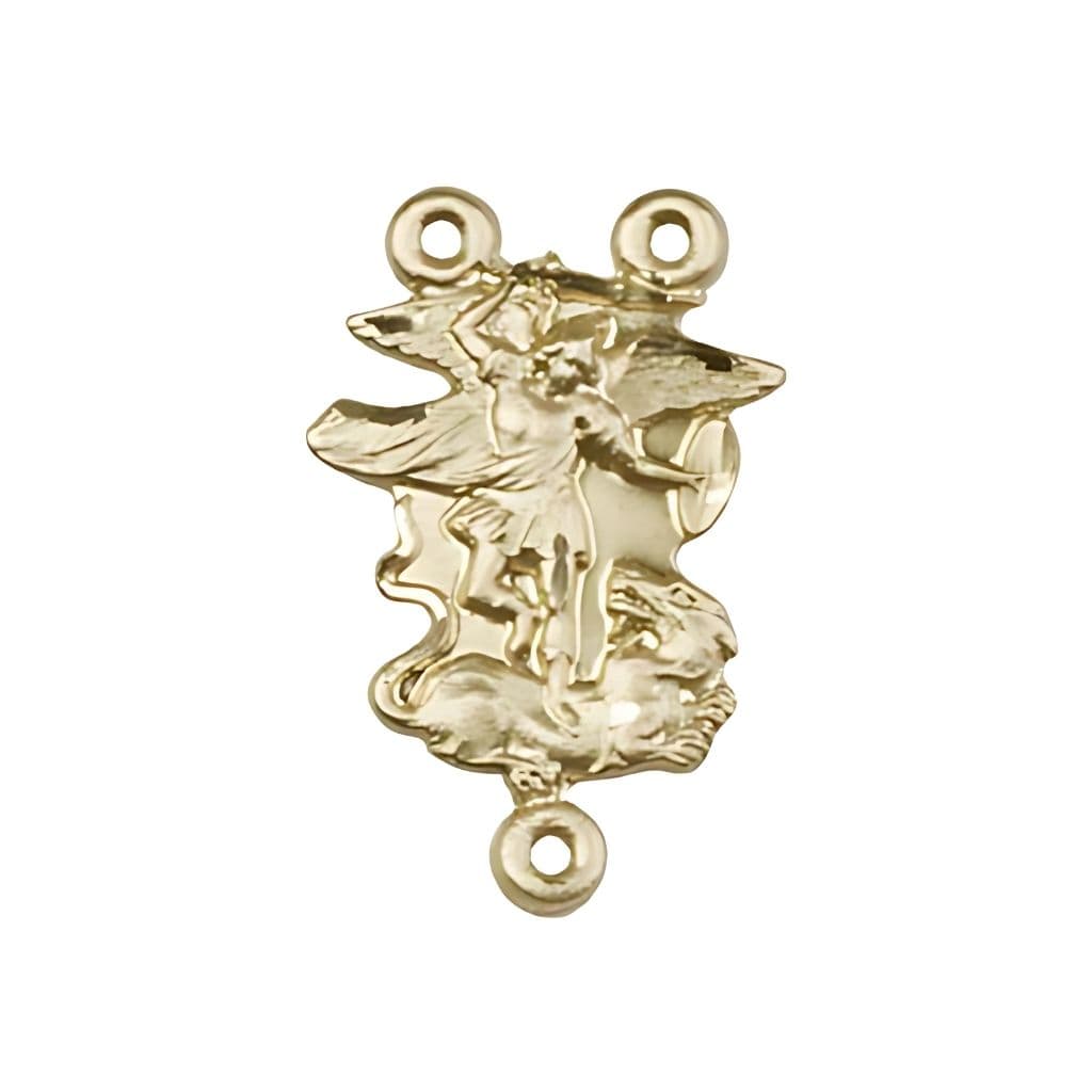 Bliss St. Michael with the Dragon Rosary Centerpiece | Silver or Gold