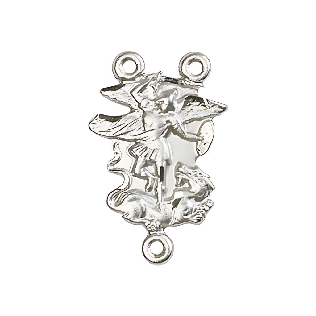 Bliss St. Michael with the Dragon Rosary Centerpiece | Silver or Gold