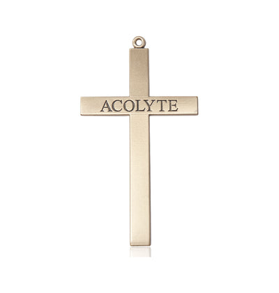 Large Church Acolyte Cross Pendant 14kt Gold Medal Only, Bliss Manufacturing
