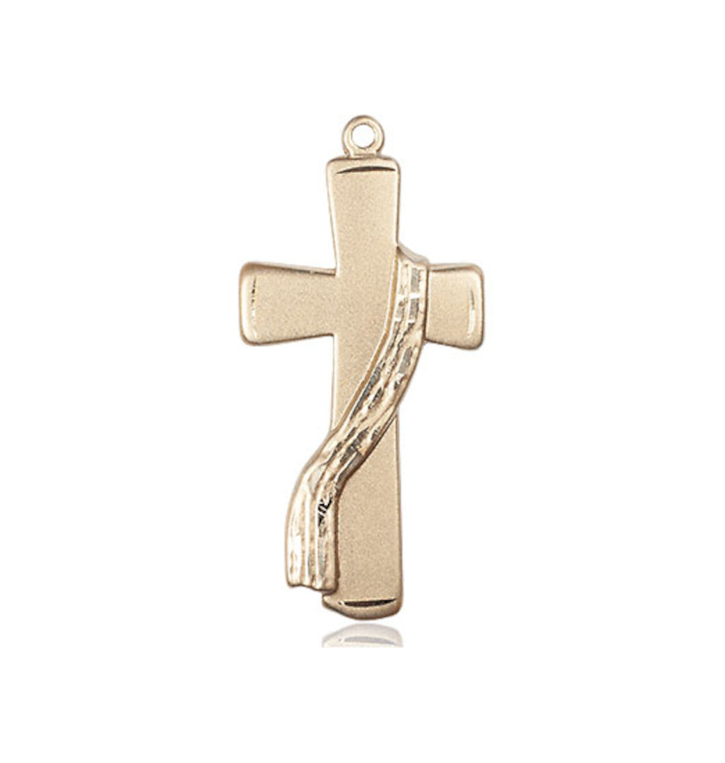 Bliss Manufacturing 14kt Gold Deacon Cross Pendant,