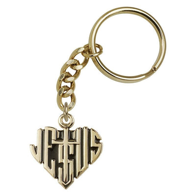 the Heart of Jesus w/Cross Key Gold Tone Chain, Bliss Manufacturing