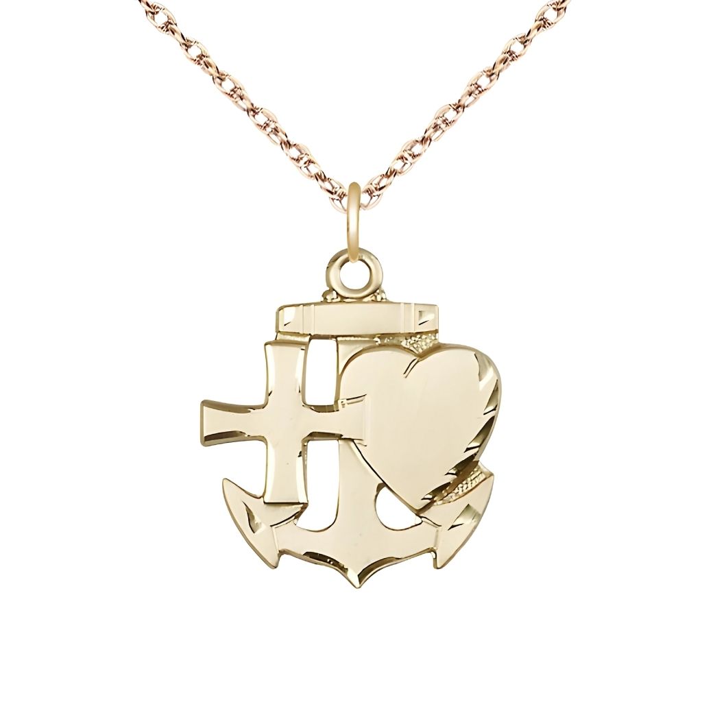 Bliss Faith, Hope & Charity Medal Necklace | Silver or Gold