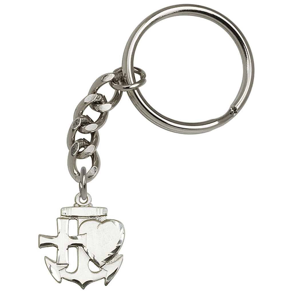 Pewter Faith, Hope & Charity Key Chain